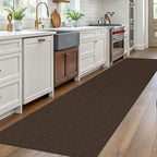 EARTHALL Washable Runner Rug, Non Slip Hall Runner, 3x10 Ft, Brown/Coffee - Image 5