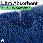 GORILLA GRIP Bath Rug Mat for Bathroom, Absorbent Chenille 44x26 Royal Blue - Image 5