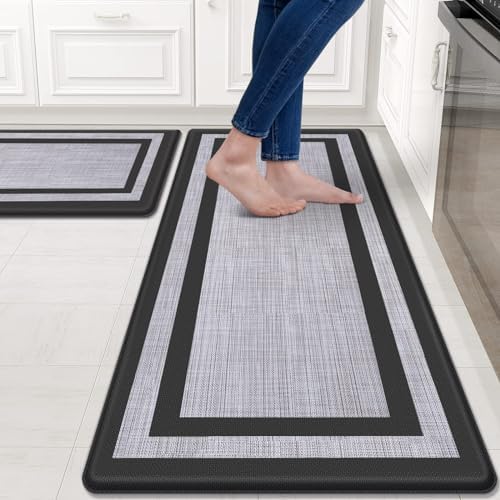 Mattitude Kitchen Mats Set of 2,Cushioned Anti-Fatigue Non-Skid Rug Sets by Mattitude