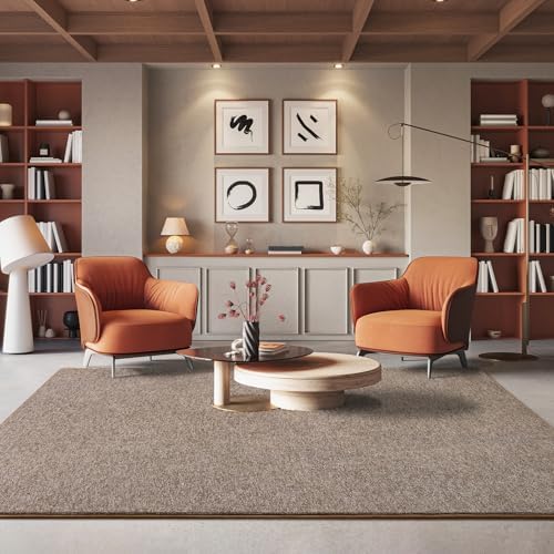 AROGAN 7x10 Area Rugs for Living Room Non Slip Dorm Bedroom Rug, Brown - Image 3