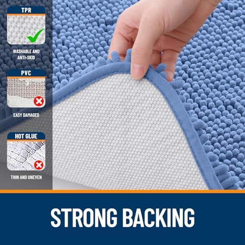 OLANLY Large Bathroom Rugs 40x32, Extra Soft Absorbent Chenille Bath Rugs - Image 6