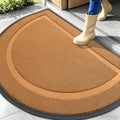 OLANLY Half Circle Front Door Mat Outside 47x32 All-Season Rubber Doormat by OLANLY