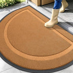 OLANLY Half Circle Front Door Mat Outside 47x32 All-Season Rubber Doormat by OLANLY
