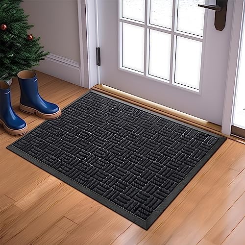 Mibao Front Door Mat Outdoor Entrance, 47" x 24" Heavy Duty Welcome Mat for Outdoor and Indoor, Waterproof Dirt Trapper Doormat, Super Absorbent Indoor Entryway Mat for Patio & Porch - Blue - Image 6