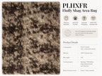 PLHXFR 6x9 Area Rug Living Room: Fluffy Bedroom Soft Shag Rug Coffee Brown - Image 4