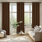 MIULEE Blackout Curtains for Bedroom 2 Panels 40 x 84 Inch Long Brown - Image 6