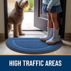OLANLY Half Circle Front Door Mat Outside 33x21 All-Season Rubber Doormat - Image 6