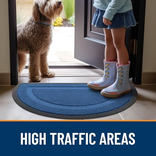 OLANLY Half Circle Front Door Mat Outside 59x34 All-Season Rubber Doormat - Image 6