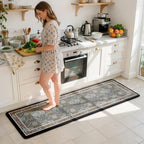 Collive Kitchen Mats for Floor Black Gray/Mulit Kitchen Rugs, 24''x71'' by Collive