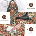 Yamaziot Washable Runner Rug, 2x8 Non-Slip Boho Vintage Hallway Kitchen Rug - Image 5