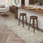 Madane Washable Runner Rug 2x6 Runners for Hallways Non Slip, Green/Gold - Image 3