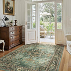Lofus 5x7 Green Area Rugs for Bedroom Living Room, Vintage Boho Carpet - Image 5