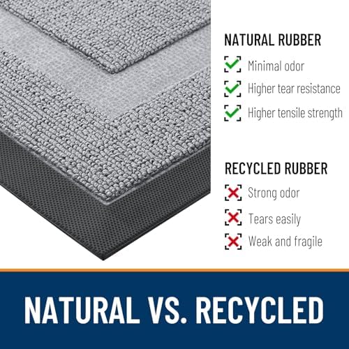 OLANLY Front Door Mat Outside 47x32, All-Season Heavy-Duty Rubber Doormat - Image 3
