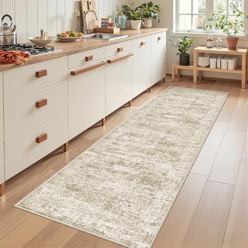2x7 Runner Rug Non Slip,Washable Hallway Runner Rug,Brown - Image 4