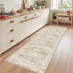 2x7 Runner Rug Non Slip,Washable Hallway Runner Rug,Brown - Image 4