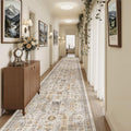 Madane Hallway Runner Rug 3x20 Washable Kitchen Runners 20ft, Brown/Gold by Madane