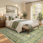 9x12 Area Rug for Living Room, Non-Slip Washable Large Carpet, Sage Green - Image 2