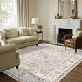 Living Room 6x9 Area Rugs: Farmhouse Washable Ultra Soft Carpet for Bedroom Nursery Indoor Vintage Stain Resistant Rug for Dining Room Non-Slip Durable Neutral Floor Mat for Pet Owners(6x9 Beige) by HYHAOYUNLAI