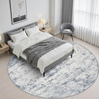 Round Area Rug Living Room: 4 ft Modern Washable Indoor Carpet - Image 4
