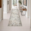 2.6x8 Washable Runner Rug：Modern Abstract Kitchen Soft Carpet Brown by FXRHLP