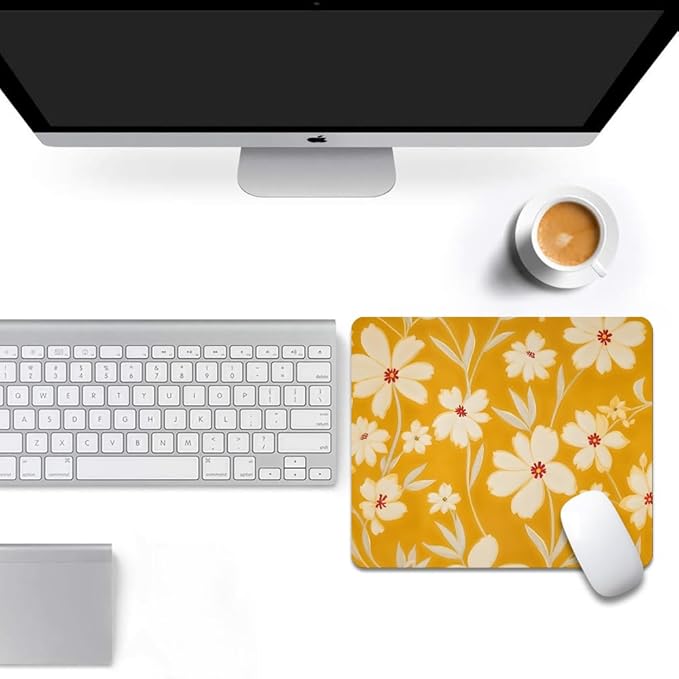 Sunday Market Square Mouse pad, Texture, Waterproof, Anti Slip Rubber Base, Computer Mouse pad, Laptop Mouse pad