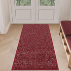 BEQHAUSE Dirt Trapper Door Mat 24" x 60", Non-Slip Washable Doormats, Red by BEQHAUSE