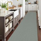 EARTHALL Washable Runner Rug, Non Slip Hallway Runner, 3x16 Ft, Green/Grey - Image 6