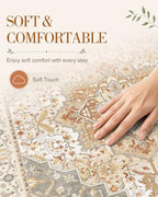 OLANLY 3x5 Washable Accent Rug, Soft Non Slip Carpet for Entryway Bedside - Image 4