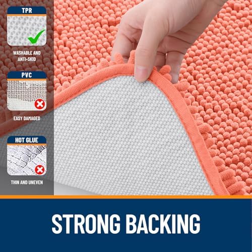 OLANLY Large Bathroom Rugs 47x32, Extra Soft Absorbent Chenille Bath Rugs - Image 6