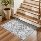 Lofus 2x3 Washable Rug for Entryway Bathroom, Non Slip Kitchen Mats Grey - Image 4