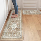 Collive Boho Kitchen Mats Cushioned Anti Fatigue, 17.3"x29"+17.3"x59" by Collive