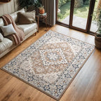 Lofus 3x5 Area Rugs for Living Room Bedroom, Small Carpet Floral Brown by Lofus