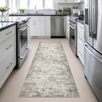 3x10 Washable Runner Rug：Modern Abstract Kitchen Soft Carpet Brown - Image 5