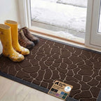 GORILLA GRIP WeatherMAX Door Mat, Indoor Outdoor, 47x35, Dark Brown Pebble by GorillaGrip