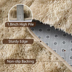 6x9 Large Khaki Fluffy Soft Area Rug Non-Slip for Living Room Bedroom - Image 6