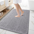 OLANLY Large Bathroom Rugs 59x35, Extra Soft Absorbent Chenille Bath Rugs by OLANLY