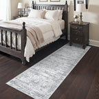 2x7 Runner Rug Non Slip,Washable Hallway Runner Rug,Grey - Image 3