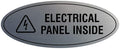 Signs ByLITA Oval Electrical Panel Inside Sign (Brushed Silver) - Large