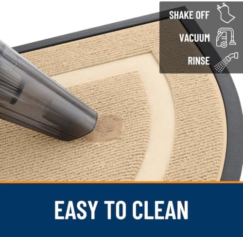 OLANLY Half Circle Front Door Mat Outside 47x23 All-Season Rubber Doormat - Image 6