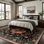 RELEANY Washable Area Rug, 7'x10', Black/Colorful - Image 2