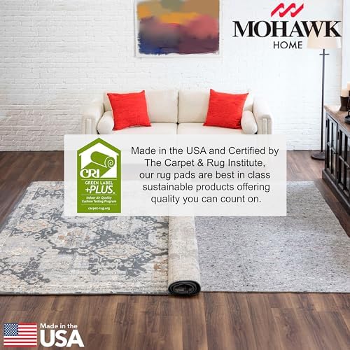 Mohawk Home Non Slip Rug Pad 11' 1" x 15' 8" - 3/8" Thick Felt + Latex Rubber Gripper - Dual Surface Cushion for Hardwood, Carpet, Tile Floors, Made in USA - Image 6