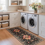 RELEANY Washable Area Rug, Runner 2'x5', Black/Colorful - Image 4