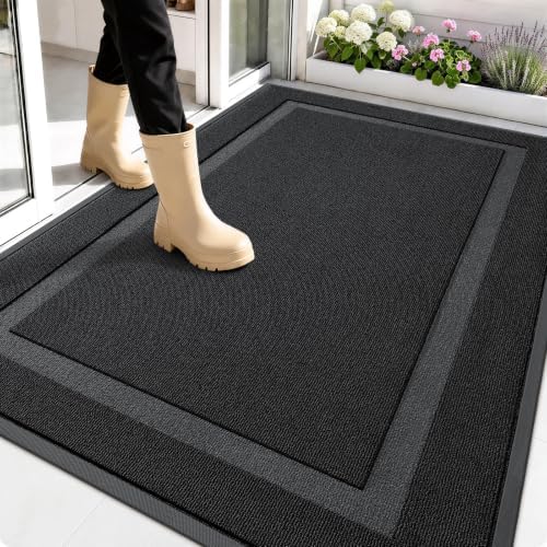 OLANLY Front Door Mat Outside 59x34, All-Season Heavy-Duty Rubber Doormat by OLANLY
