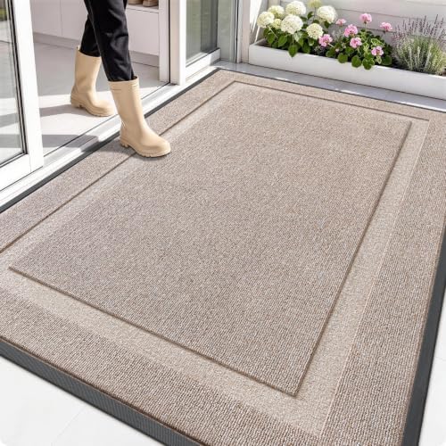 OLANLY Front Door Mat Outside 71x47, All-Season Heavy-Duty Rubber Doormat by OLANLY