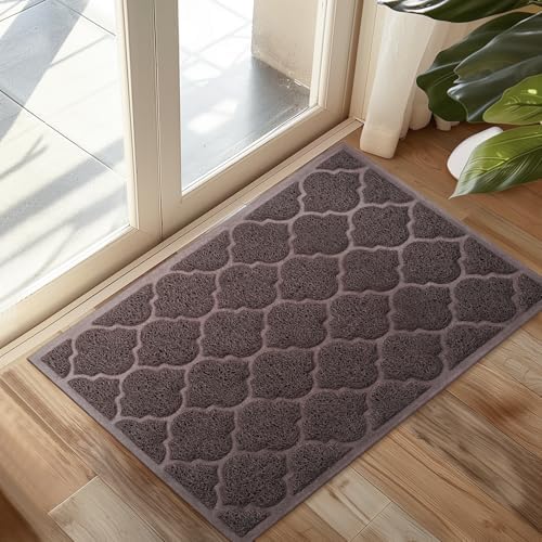 Cosyearn Door Mat, 24x36, Brown, Indoor Outdoor Front Entryway Doormat by Cosyearn
