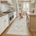 Madane Kitchen Runner 2'6''x8' Soft Rug Runners for Hallways, Beige/Brown by Madane