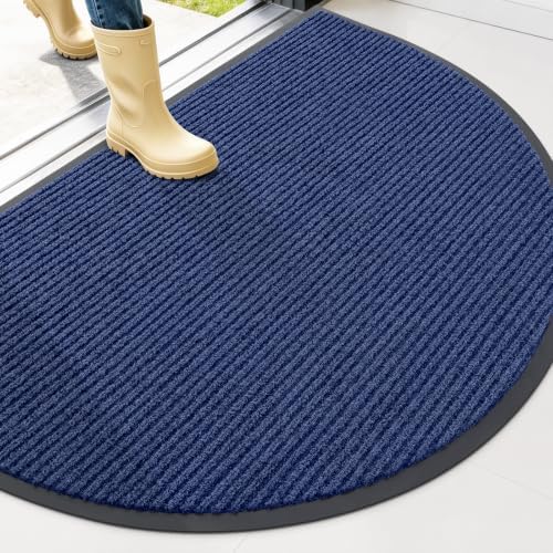 OLANLY Half Circle Front Door Mat 47x32, Waterproof Heavy-Duty Doormat by OLANLY