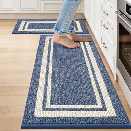 COSY HOMEER Kitchen Rugs Sets of 2 Non-Slip Washable,20"x30"+20"x48" by COSYHOMEER