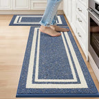 COSY HOMEER Kitchen Rugs Sets of 2 Non-Slip Washable,20"x30"+20"x48" by COSYHOMEER