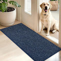 BEQHAUSE Dirt Trapper Door Mat 20" x 48", Non-Slip Washable Doormats, Blue by BEQHAUSE